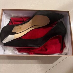 Christian Louboutin suede d’orsay pumps! Worn once with box